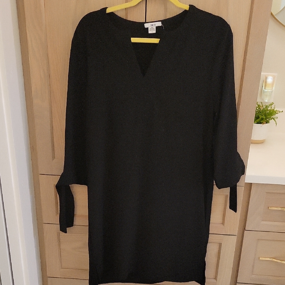 Bar III Classic Black Long Sleeve Dress